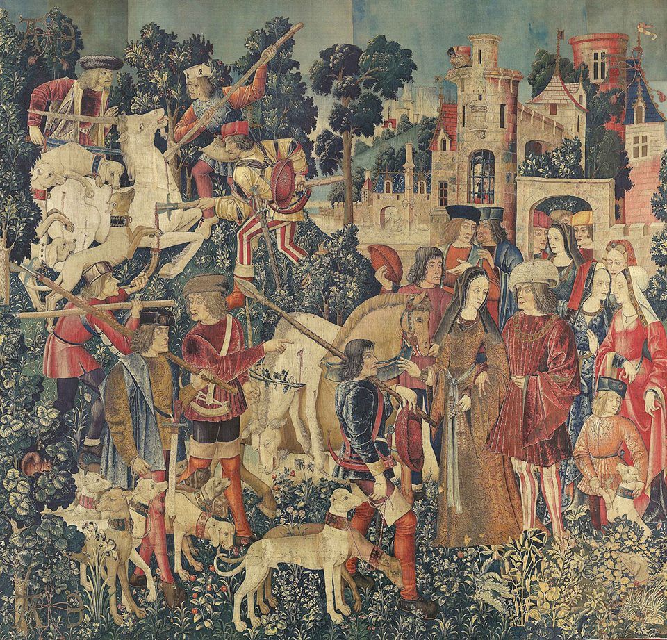 Шпалера из серии «Охота на единорога». Нидерланды. 1495–1505 гг.