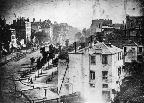 Бульвар дю Тампль в Париже. Луи Дагер, 1838 г.