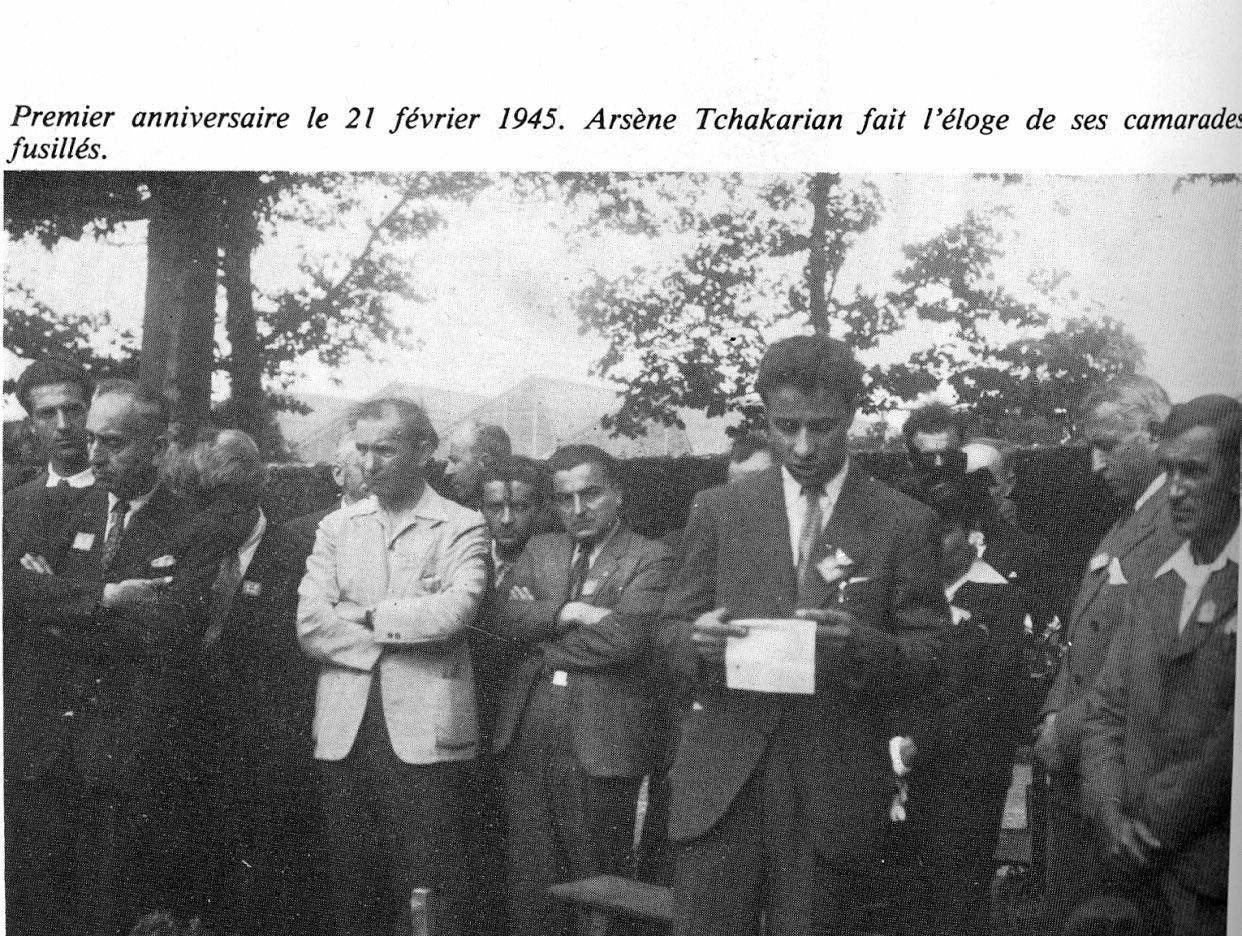 21 февраля 1945 года. Первая годовщина. Арсен Чакарян совершает поминовение своих расстрелянных товарищей.